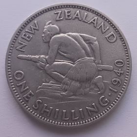 Король Георг VI 1 шиллинг Новая Зеландия 1940
