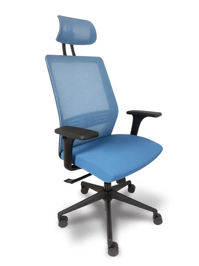 Офисное эргономичное кресло Soul (черный каркас/синее)