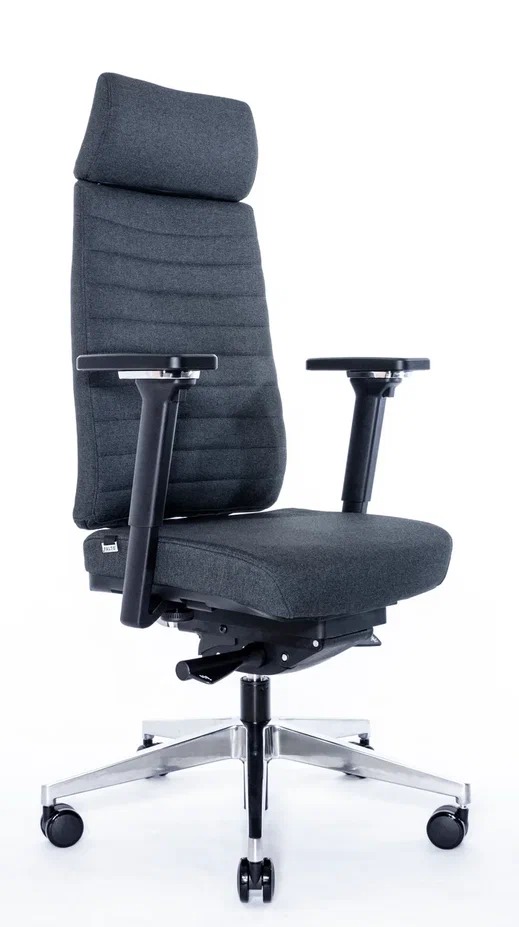 Эргономичное кресло Trona с интегрированной адаптивной системой (Ткань Gabriel серая)