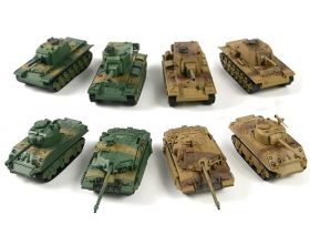 Набор сборных моделей танков в масштабе 1:72 (8 штук)