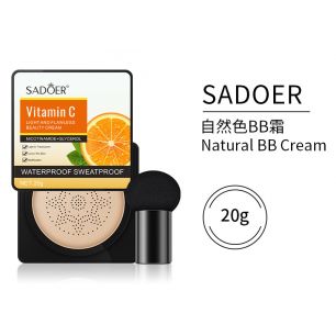 Кушон крем с витамином С +спонж - натуральный цвет SADOER.(96208)