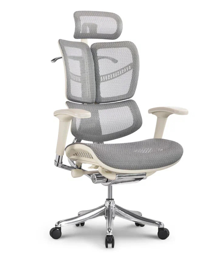 Эргономичное сетчатое кресло Fly  (сетка серая/ каркас серый)