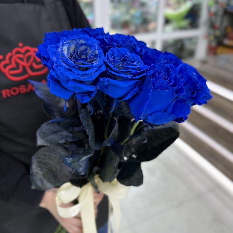 Синяя роза из Эквадора Star Blue (60см)