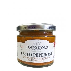 Соус Песто из болгарского перца с рикоттой Campo d'Oro Pesto Peperoni con Ricotta 180 г - Италия