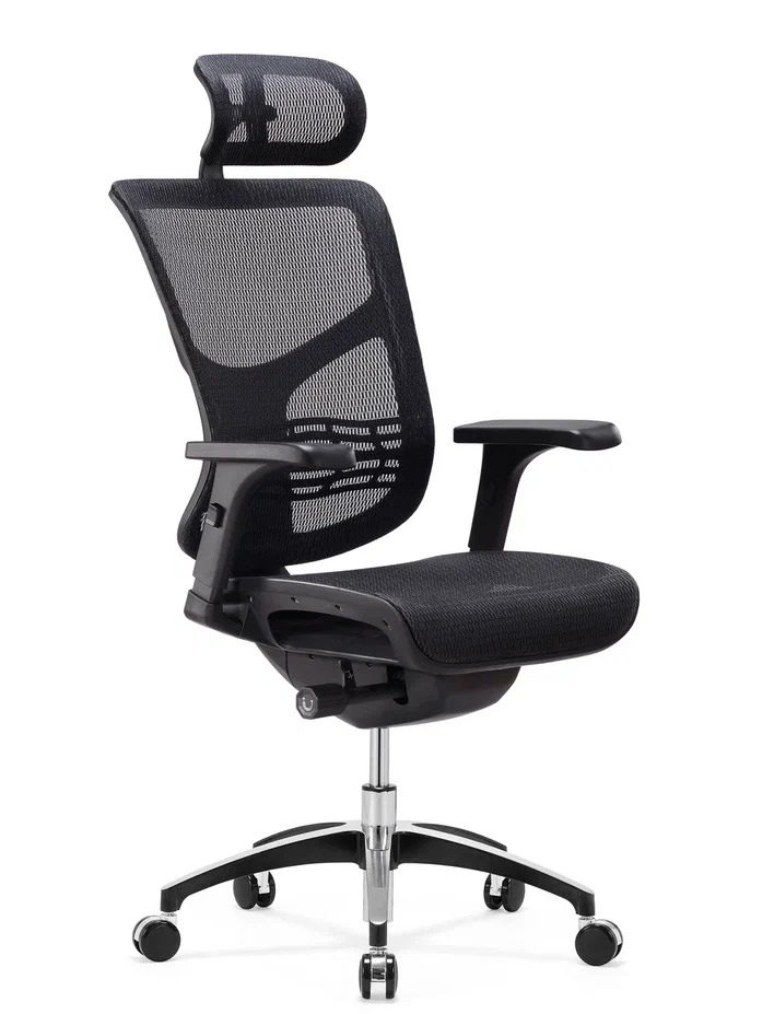 Эргономичное сетчатое кресло VISTA (Каркас чёрный/ сетка чёрная)
