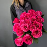 Розовые розы Эквадор (от 11шт)