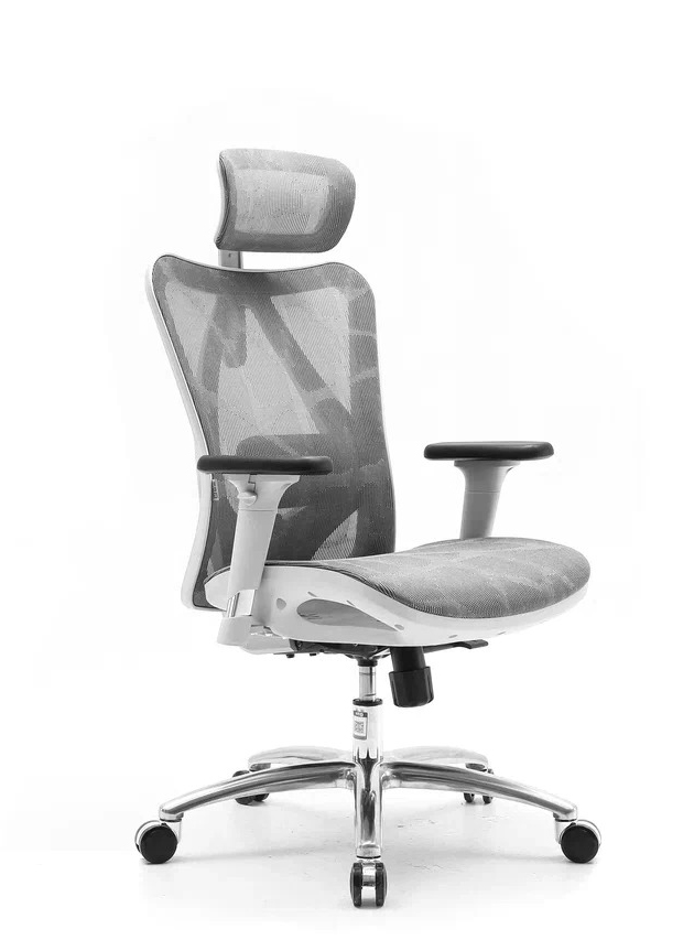 Эргономичное ортопедическое кресло Viva Air (Каркас серый/ сетка серая)