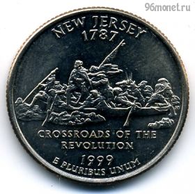 США 25 центов 1999 D Нью-Джерси