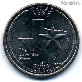 США 25 центов 2004 D Техас