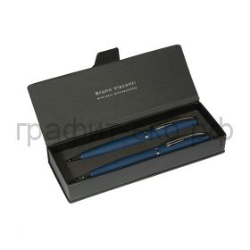 Набор BrunoVisconti SIENNA Ручка шариковая 1.0 + Карандаш мех.0.7 SOFT TOUCH синий 20-0222/0350