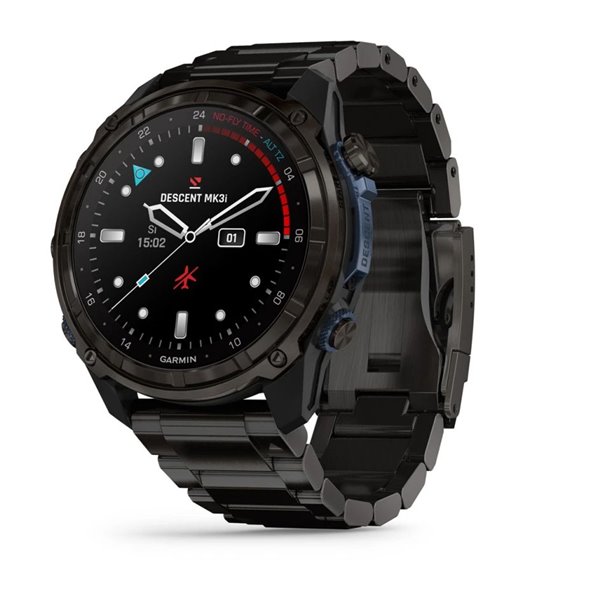 Умные часы Garmin Descent MK3i - 51 мм карбоново-серые DLC титановые с DLC титановым ремешком