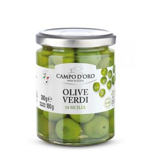 Оливки зеленые сицилийские Campo d'Oro Olive Verdi 300 г - Италия