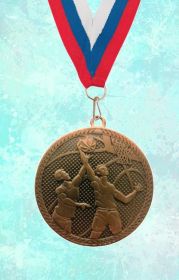 Медаль наградная за 3 место 50 мм Баскетбол