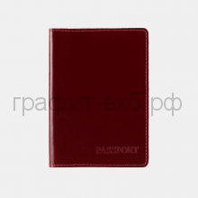 Обложка для паспорта Vector Rossi бордовый Анилин ОП-101-1131