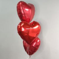 Связка из 3 воздушных шаров "Сердце"