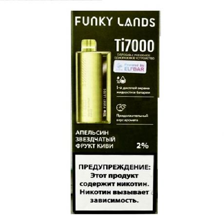 Funky Lands By Elfbar Ti7000 - Апельсин Звездчатый Фрукт Киви