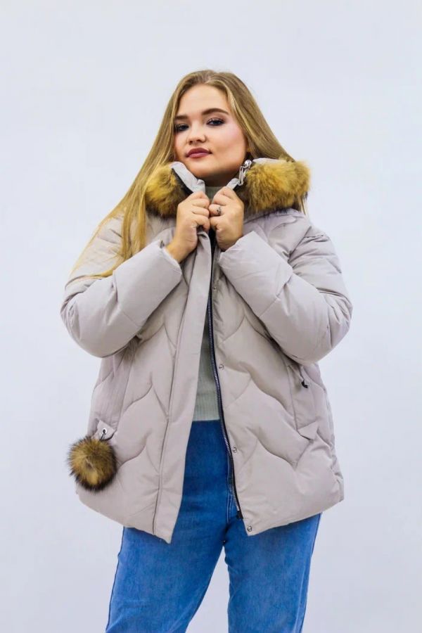 Зимняя женская куртка еврозима-зима 2879 [бежевый]