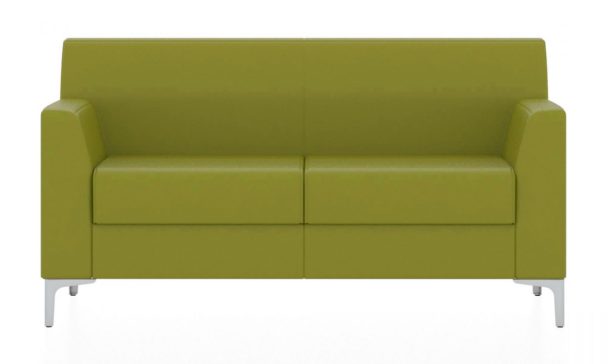 Двухместный диван Смарт (Цвет обивки жёлтый/оливково-жёлтый)