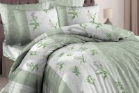 Бязь 1.5 спальный [зеленый] Ботаник винтаж постельное белье