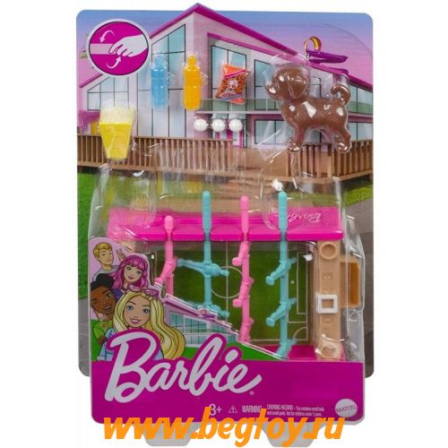 Набор игровой Barbie настольный футбол GRG77 с щенком