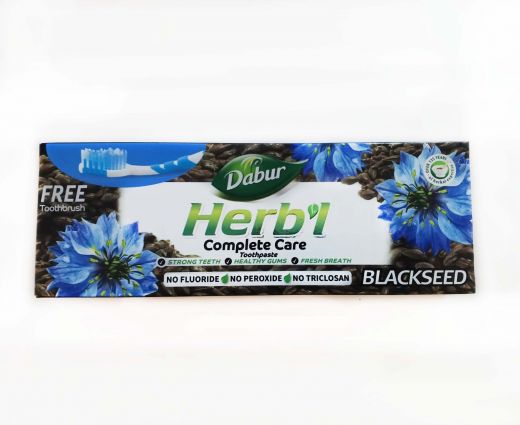 Зубная паста "Черный тмин"  с зубной щеткой | Herb'l Black seed Toothpaste | 150 г | Dabur