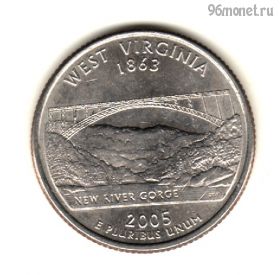 США 25 центов 2005 P Западная Виргиния