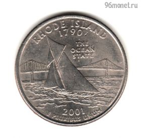 США 25 центов 2001 P Род-Айленд