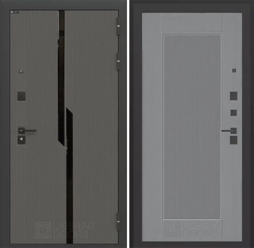 Дверь Входная Лабиринт (LABIRINT) CARBON 30 Серый софт рельеф