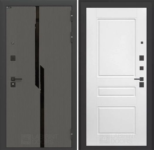 Дверь Входная Лабиринт (LABIRINT) CARBON 03 Белый софт