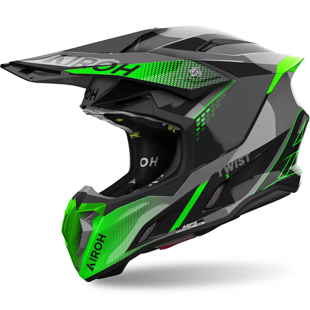 Airoh Twist 3.0 Shard Green Gloss шлем внедорожный