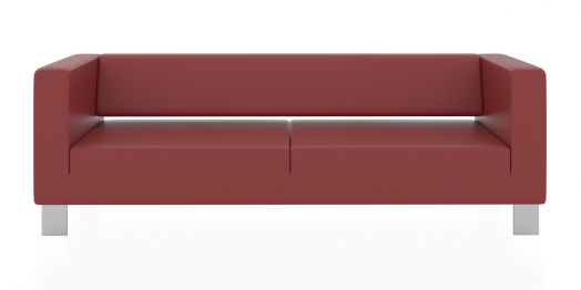 Трёхместный диван Горизонт 2200x900x730 мм (Цвет обивки красный)