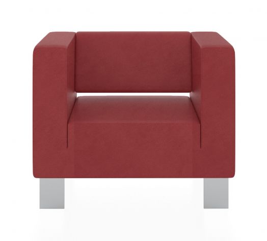 Кресло Горизонт 900x900x730 мм (Цвет обивки красный)