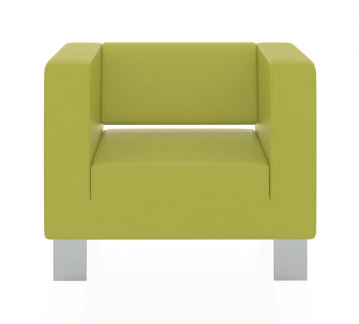 Кресло Горизонт 900x900x730 мм (Цвет обивки жёлтый/оливково-жёлтый)