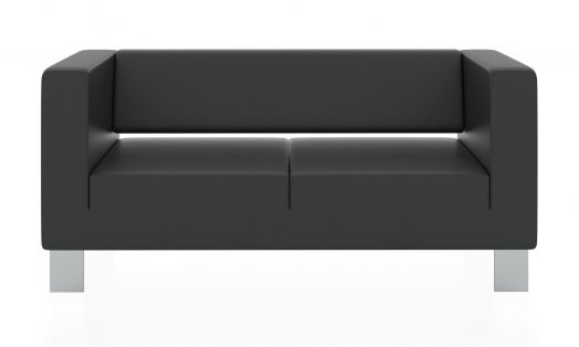 Двухместный диван Горизонт 1600x900x730 мм (Цвет обивки чёрный)