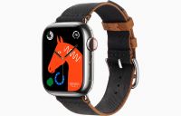 Apple Watch Hermès Series 9 41mm Silver Stainless Steel Case with Twill Jump Single Tour Noir/Gold