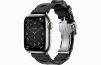 Apple Watch Hermès Series 9 41mm Silver Stainless Steel Case with Kilim Single Tour Noir