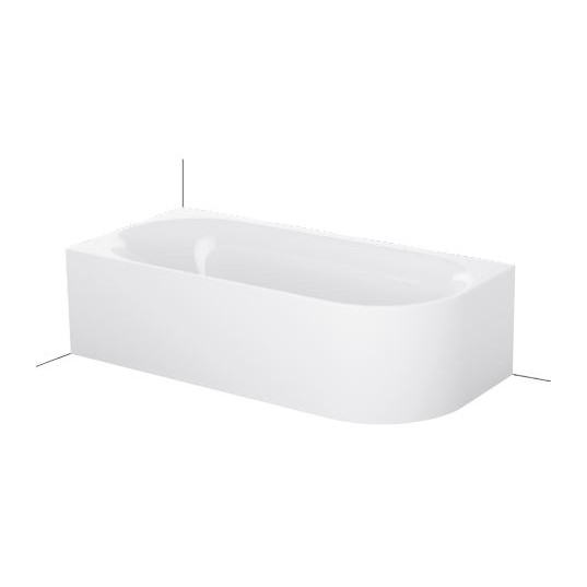 Изображение Овальная ванна углового монтажа Bette Lux Oval IV Silhouette 3425 CERVS левая 175х80