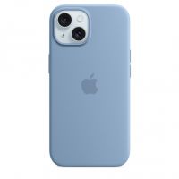 Чехол-накладка Apple MagSafe для iPhone 15, силикон, зимний синий