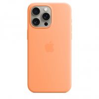 Чехол-накладка Apple MagSafe для iPhone 15 Pro Max, силикон, оранжевый