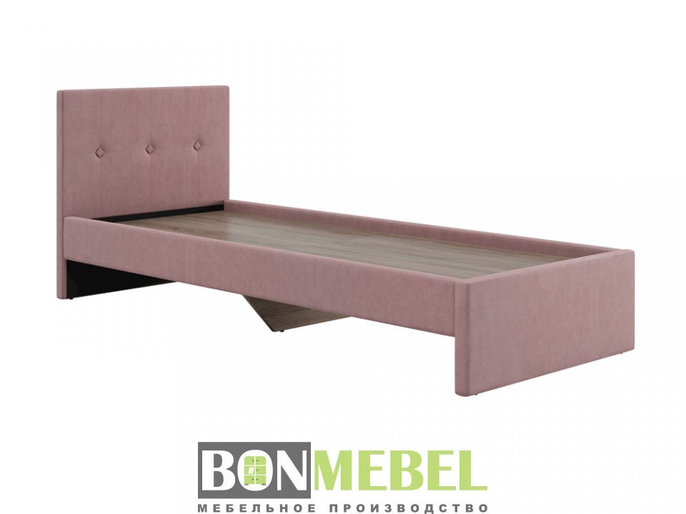 Кровать Николь - ткань розовая, 800*1900 мм. Основание настил