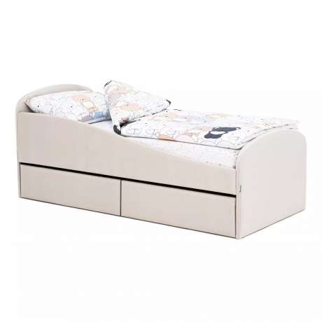 Мягкая кровать с ящиком Letmo (велюр) 190х80