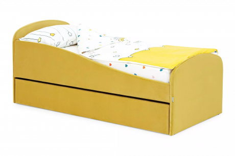 Мягкая кровать с ящиком Letmo (велюр) 160х70