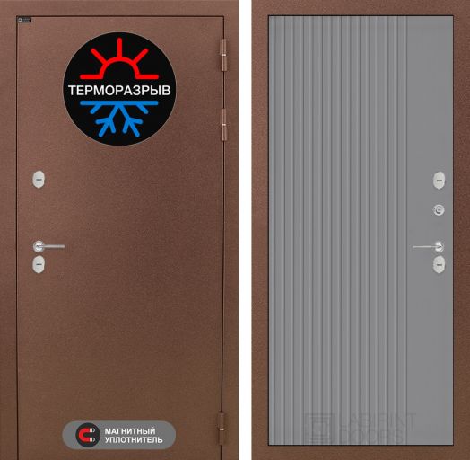 Дверь Входная С Терморазрывом Лабиринт Термо Магнит 29 Серый софт