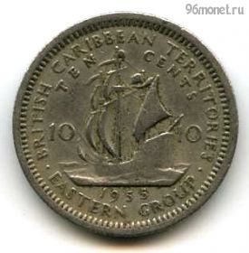 Брит. Карибские территории 10 центов 1955