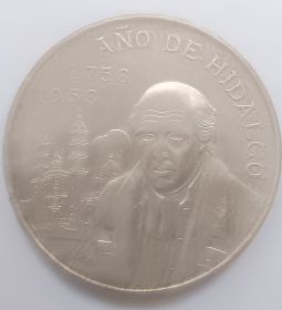 200 лет со дня рождения Мигеля Идальго-и-Костилья 5 песо   Мексика 1953