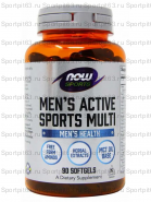 Мужские витамины NOW Men's active sports multi 90 soft/ Нау Менс актив спортс мульти 90 софтгель