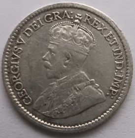 Король Георг V 5 центов Канада 1917