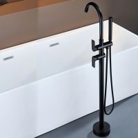 смеситель для ванны напольный Black&White UK8320B