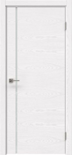 Межкомнатная дверь Vitrum 1.1 шпон ясень белый, триплекс белый