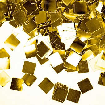 Конфетти золото квадратики мелкие металлизированное